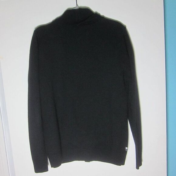 Four Star Clothing Retro Cardigan Lined Mens Size S Black Knit Button Front - Picture 12 of 14